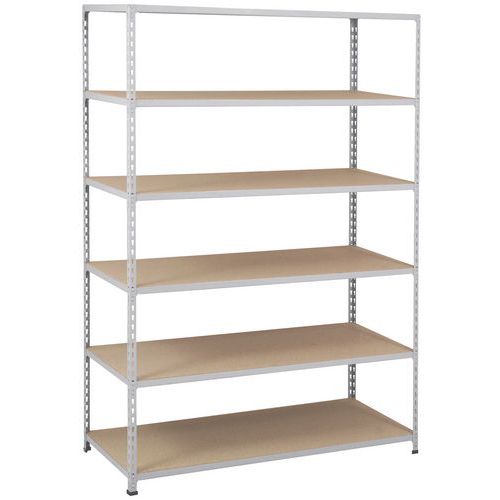 Scaffalatura Rapid 1980x1525x610-6 ripiani truciol RAL7032,