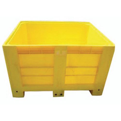 Cassa-pallet 3 pattini 1200x1000x760 gialla,