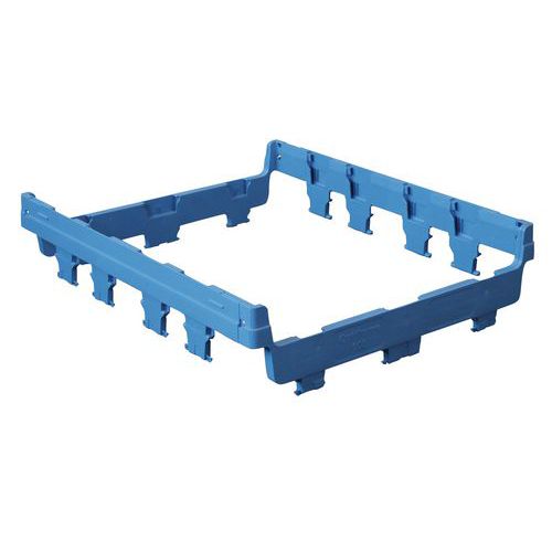 Sponda per cassa-pallet pieghevole blu,