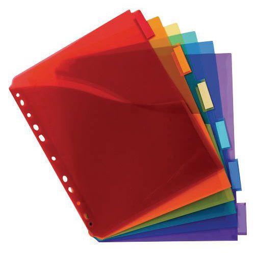 Separatori a busta PP 6P 25X30 CM assortiti,