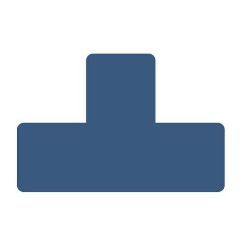 Adesivo di delimitazione a T, larghezza 50 mm blu,