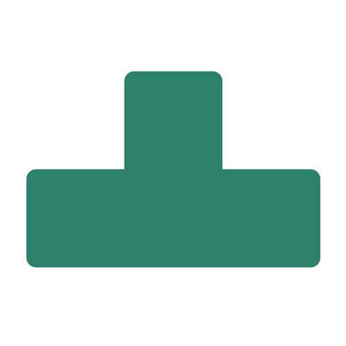 Adesivo di delimitazione a T, larghezza 50 mm verde,