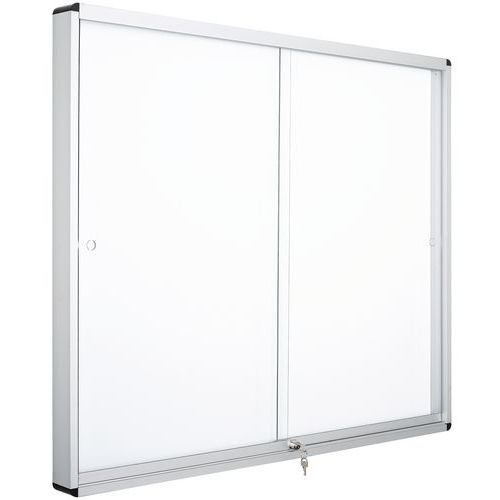 Bacheca per interni 2 porte Manutan 132,4x96,7cm bianca,