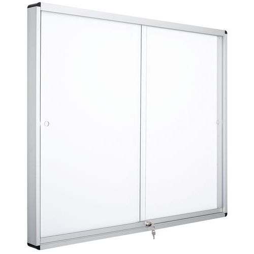 Bacheca per interni 2 ante Manutan 2026x967 mm bianca,