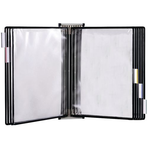 Supporto a parete Tarifold con 10 buste nere,