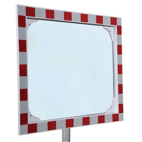 Specchio di sicurezza antiappannamento 600 x 800 mm con visibilità a 90°,