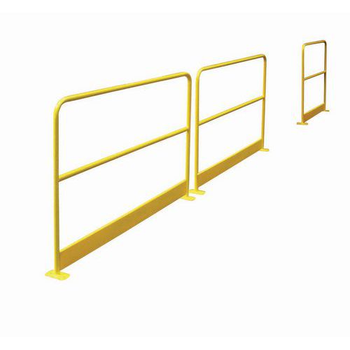 BARRIERA PROTEZIONE+ZOCCOLO H1000 xL2000 MM GIALLO RAL102,