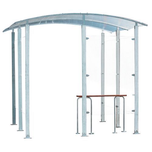 RIPARO PER FUMATORI DESIGN 4M² APPOGGIATO A MURO METALLO,