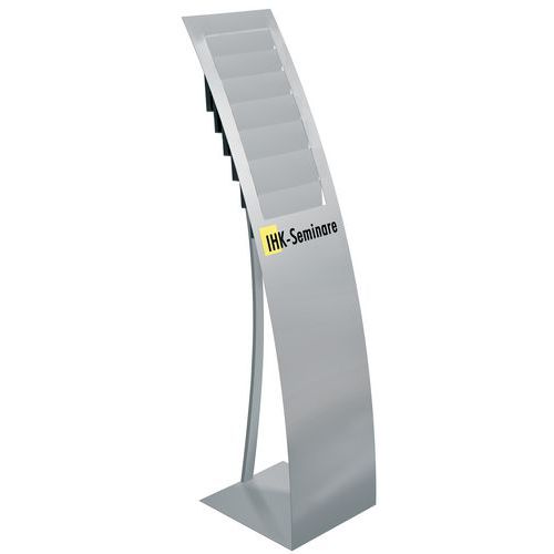 Espositore di brochure Alt.:132 cm Larghezza:32 cm,