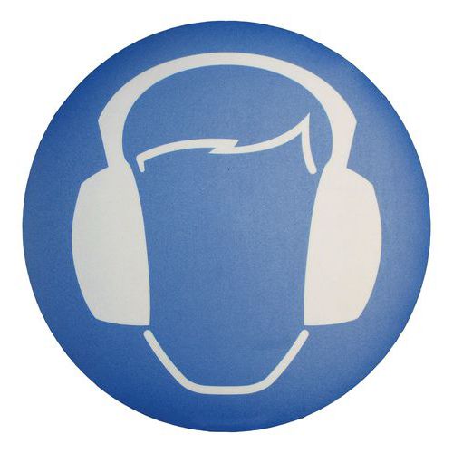 Segnaletica diametro 430 mm. Protezione orecchie,