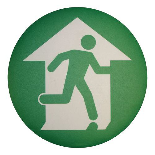 Segnaletica diametro 430 mm. Uscita di emergenza,