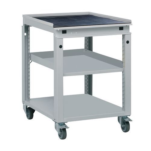 Carrello Mobile Larg. 605 1 Ripiano Lamiera/Gomma,