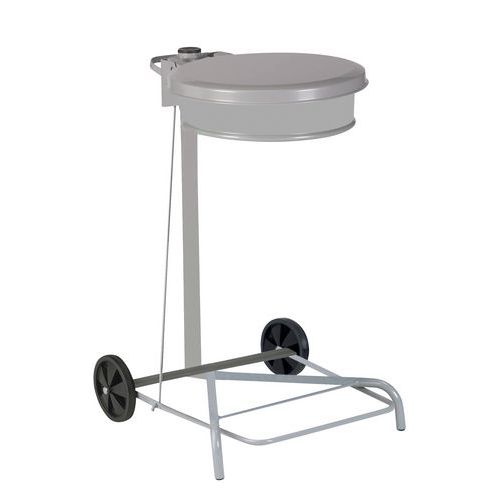 Supporto Sacchi Spazzatura 50L A Pedale Grigio DALE,