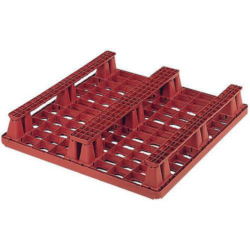 Pallet 800x1200 forato rosso ramato 3 pattini,