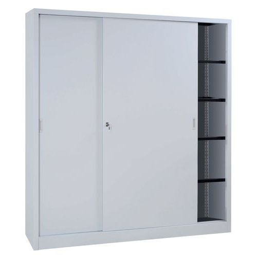 armadio porta scorrevole L 180 x A 200 grigio chiaro,