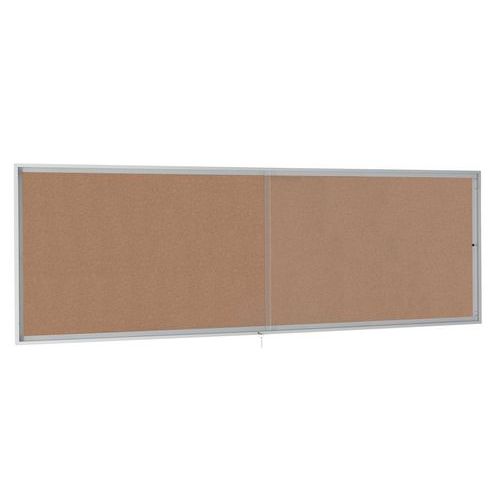 Bacheca per affissioni per interni 68X160 cm fondo in sughero 18 fogli,
