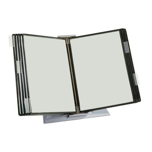 Leggio da parete Sterifold inox + 10 tasche e perni in acciaio inox,