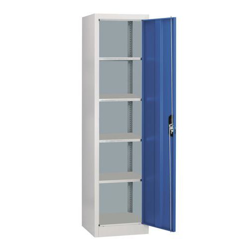 Armadio da officina 1 anta, 4 ripiani, LxPxA 500x500x1950,