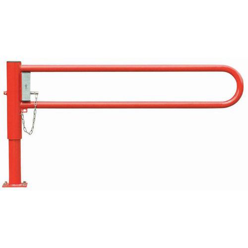 Barriera Mobile Lung=2,5 m Rosso Laccato Su Piastra,