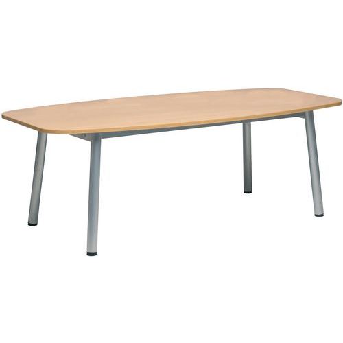 Tavolo da riunione fusto 210 faggio piedi alluminio,