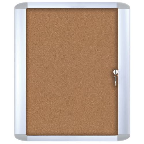 Bacheca per interni in alluminio 4F con fondo in sughero,