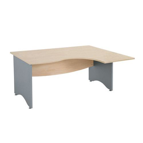 Scrivania Compatta L180 Estensione:DX Col.Rip.:Acero,