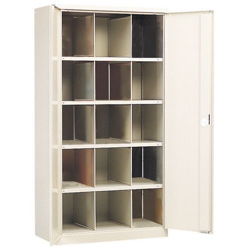 Armadio Officina Grigio Chiaro Hxp=1950X540Mm, 15 Scomparti,