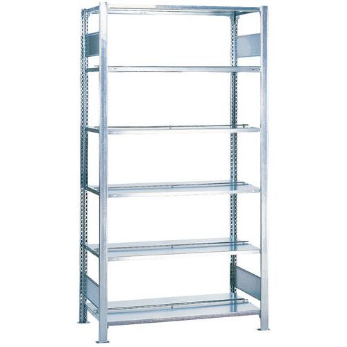 Elemento di partenza bifronte 2300x750x600 - 7 livelli - Zincato/zincato,