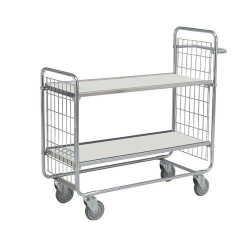 Carrello a 2 ripiani P=200 kg dim 750x425x112 0 mm,
