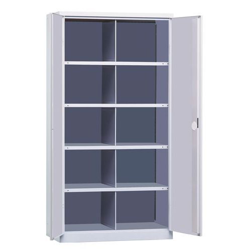 Armadio Officina Grigio Chiaro Hxp=1950X540Mm, 10 Scomparti,