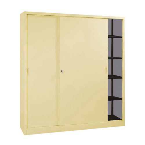 armadio porta scorrevole L 180 x A 200 beige,