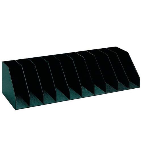 Casellario a 9 separatori fissi da 80 cm - Nero,