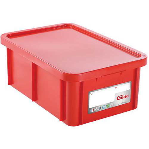 Conten.Impilab.Haccp 35L Rosso 595X395X215 + Coperchio - Pp,