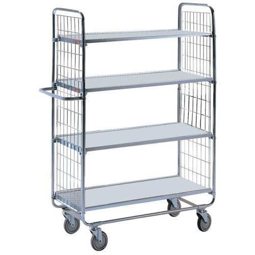 Carrello di servizio 200 kg 4 ripiani 1380x460x1585 mm,