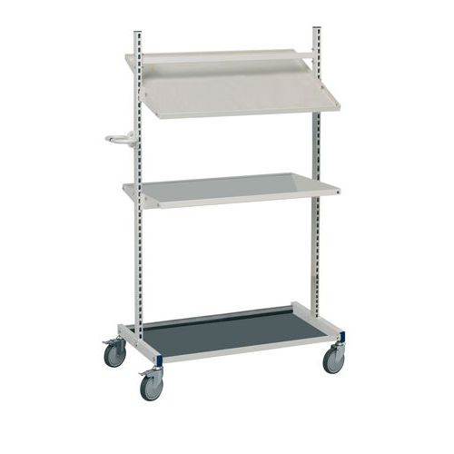 Carrelli di servizio a ripiani regolabili - Lungh. x prof. x alt.: 870 x 613 x 1650,