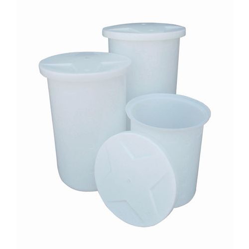 Cont. PE tappo vite 350L H 1180 x diam. sup. 730 neutro,