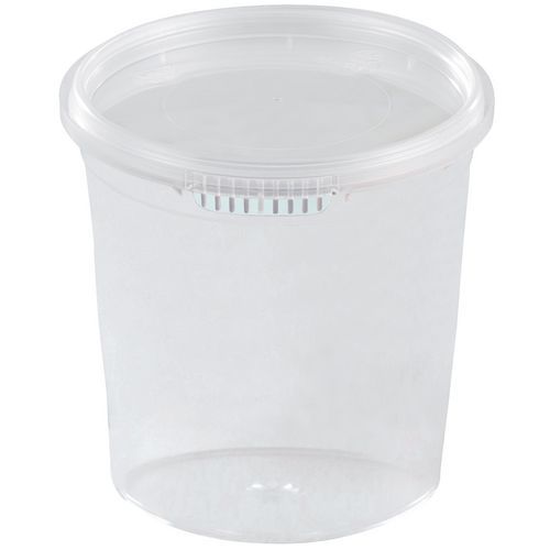 Barattolo per uso alimentare troncoconico in PET trasparente 155 mL,