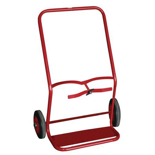 Carrello in acciaio portabombole 100 kg - Ruote in gomma,