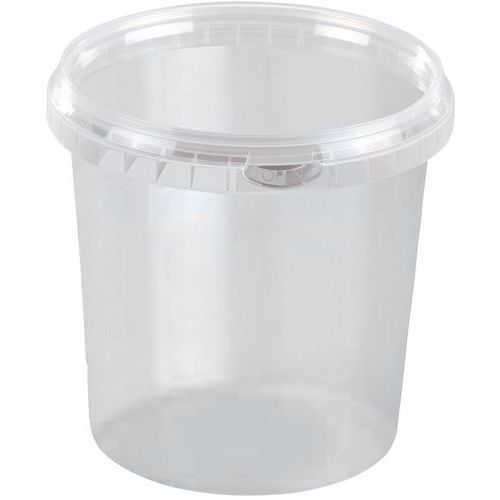 Barattolo per uso alimentare troncoconico in PET trasparente 1180 mL,