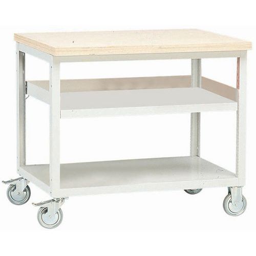 Carrello Officina Mobile 1 Ripiano Inf.+ 1 Ripiano Interm.,