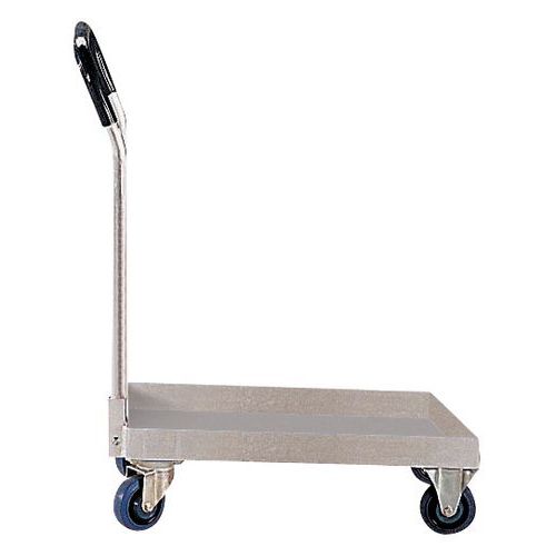 Pianale su rotelle con sponda dim: 800 x 600 mm portata 500 kg,