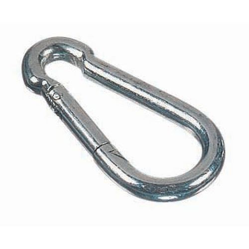 Moschettone a pera, lunghezza = 50 mm, portata 45 kg,