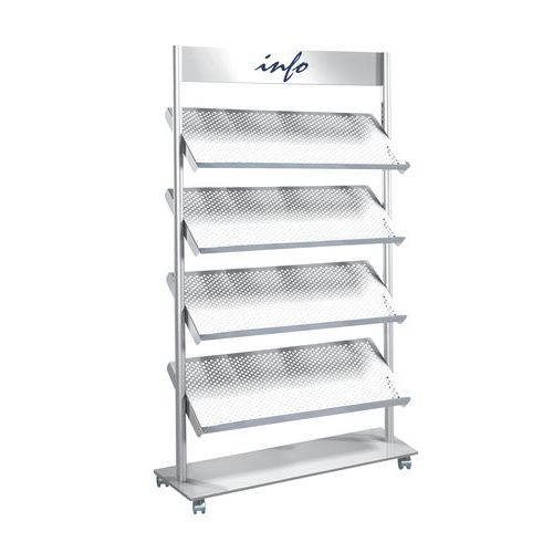 Espositore Metallico Mobile 160X63.6X36 cm 60 x l 98,5 cm,