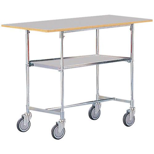 Tavolo mobile 2 ripiani dimensioni 1200x600x900 mm,