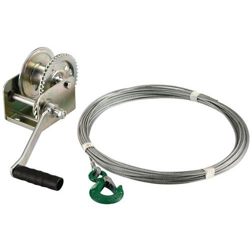 Argano manuale con cavo, peso: 4 kg diam. cavo: 5 mm,