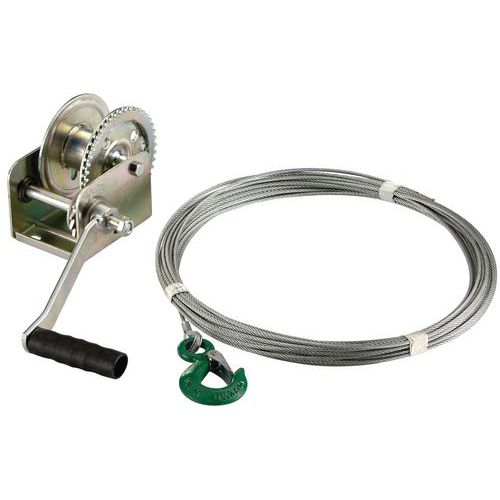 Argano manuale con cavo, peso: 7 kg diam. cavo: 7 mm,