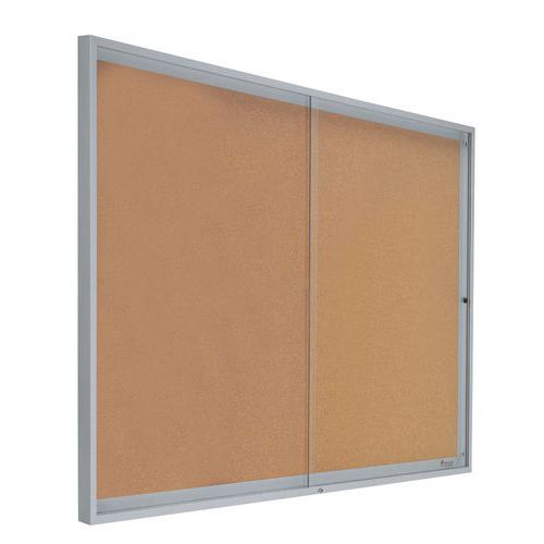 Bacheca per affissioni per interni 68X50 cm fondo in sughero 4 fogli,