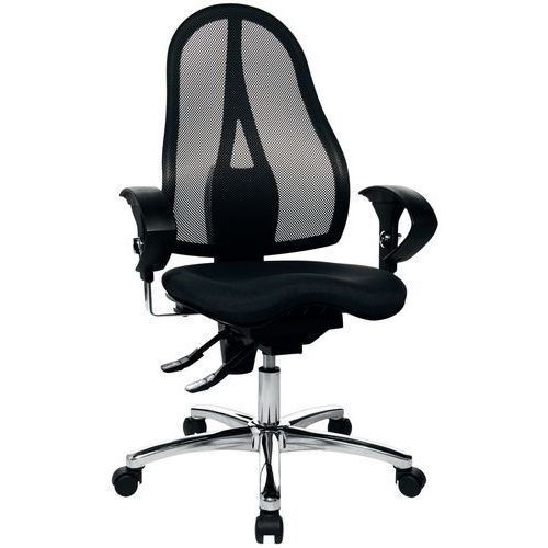 Sedia da ufficio Sitness ergonomica nera,