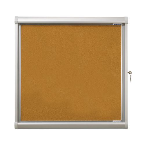 Bacheca per interni Design - Anta a battente - 12 fogli fondo in sughero,