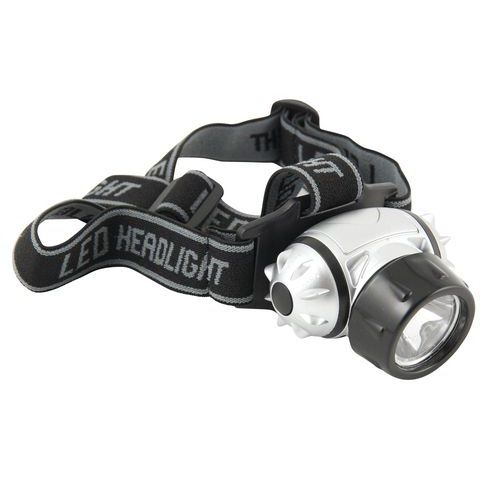 Torcia frontale a led 1 W fornita senza pila nero/argento,